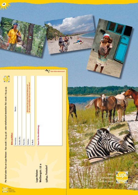 Katalog Gruppenreisen 2012 - Lupe Reisen