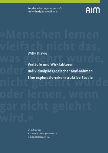 Qualitative Evaluationsstudie zur Individualpädagogik - down-up