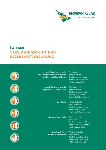 technische information - Nowak Glas