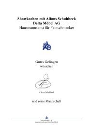 Rezepte von Alfons Schuhbeck - Delta Möbel