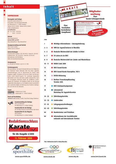 Weltmeisterschaft - Chronik des deutschen Karateverbandes
