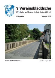 Vereinsblaeddsche 1. Ausgabe 2012 - KSV Klein-Karben
