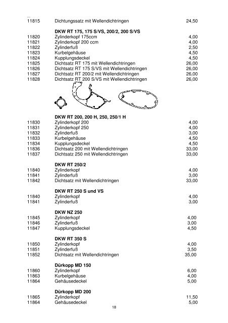 Motorrad Ersatzteilliste - Heumann