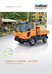 Funktion und Mobilität – der FUMO - Multicar