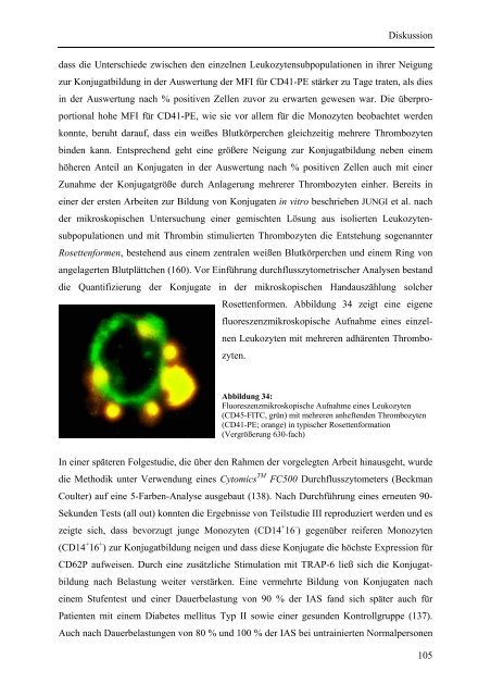 Belastungsinduzierte Veränderungen von Thrombozyten ...