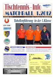 Matchball 1.2012 - UTTC Sparkasse HADERSDORF