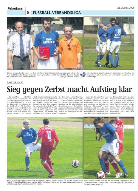 Fußballsaison 2008/09 - Volksstimme