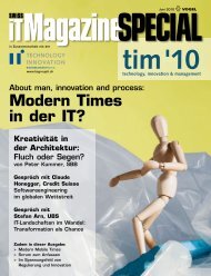 TIM SwISS IT MagazIne SpecIal