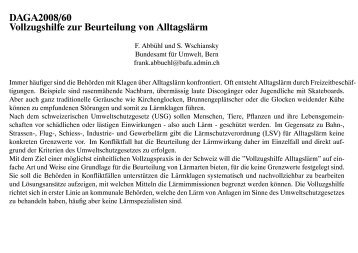 DAGA2008/60 Vollzugshilfe zur Beurteilung von Alltagslärm