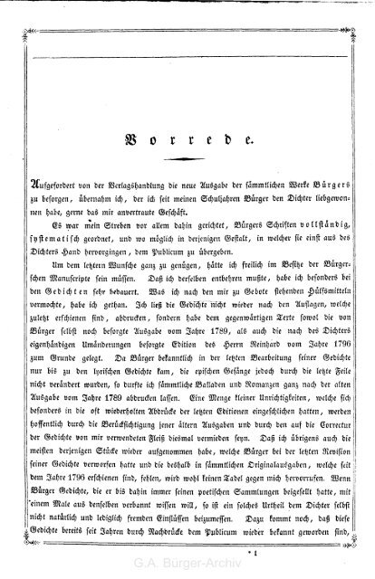 G.A. Bürger-Archiv - Leben und Werk des Dichters Gottfried August ...