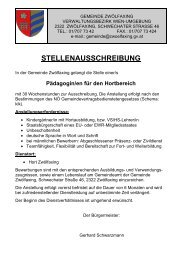 STELLENAUSSCHREIBUNG - Gemeinde Zwölfaxing