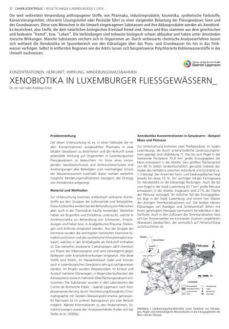 cahier scientifique revue technique luxembourgeoise