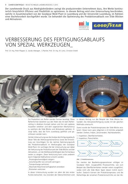 cahier scientifique revue technique luxembourgeoise