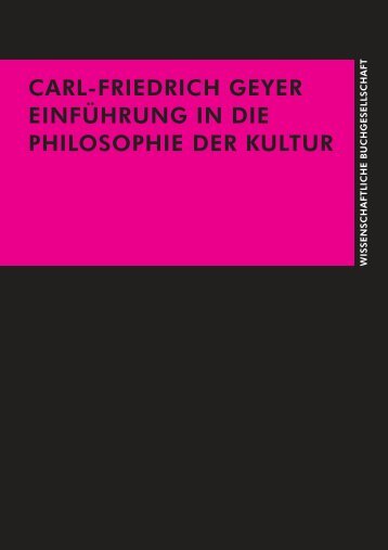 carl-friedrich geyer einführung in die philosophie der kultur