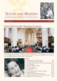 Sonderheft zu Veronica Carstens - Natur und Medizin e.V.