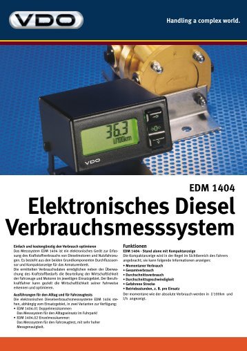 Elektronisches Diesel Verbrauchsmesssystem