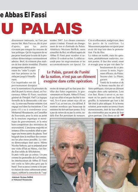 Gouvernement de Abbas El Fassi - Maroc Hebdo International