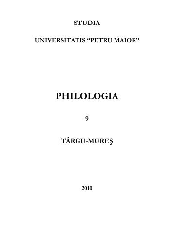 studia - universitatis - Universitatea"Petru Maior"