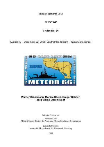 M66/2a - DFG Senatskommission für Ozeanographie