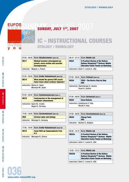 Final Programme - EUFOS: European Federation of Oto-Rhino ...
