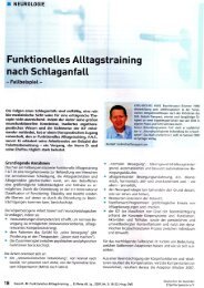 Funktionelles Alltagstraining nach Schlaganfall