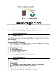 Dienstreglement Art. 17 - Regionale Feuerwehr Wald-Rehetobel