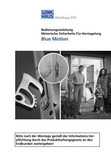 Bedienungsanleitung Blue Motion 0405 - Winkhaus