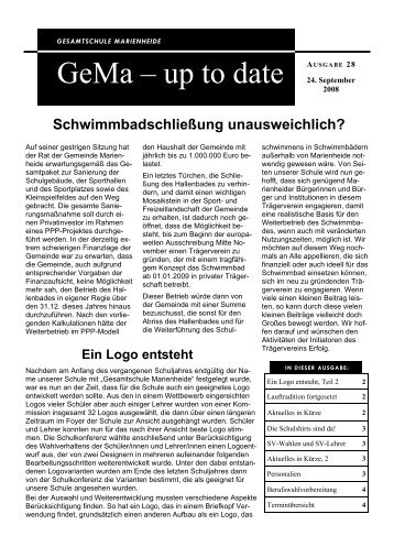 Ausgabe 28 - der Gesamtschule Marienheide