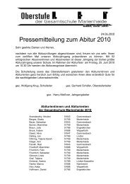 Abiturienten 2010 - der Gesamtschule Marienheide