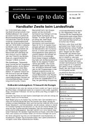 Ausgabe 30 - der Gesamtschule Marienheide
