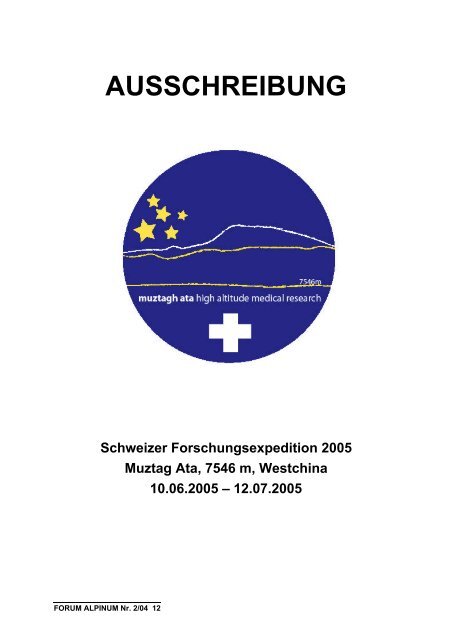 Sommer - Schweizerische Gesellschaft für Gebirgsmedizin