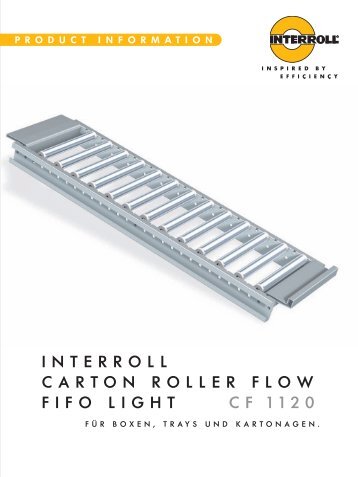 INTERROLL CARTON ROLLER FLOW F I F O L I G H T   C F 112 0