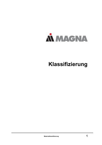 Liste der Klassifizierungen