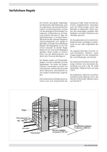 Verfahrbare Regale - TABLA Regaltechnik