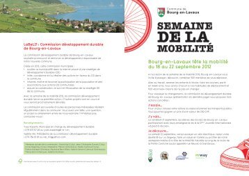 Tout ménage semaine de la mobilité - Grandvaux