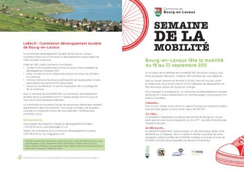Tout ménage semaine de la mobilité - Grandvaux