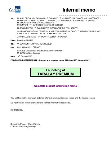 #20 - Product information - Taralay Premium - February 07 - Gerflor