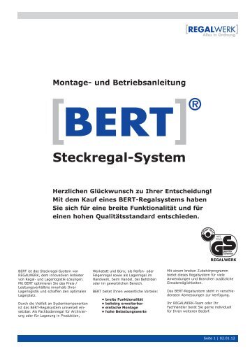 Montageanleitung BERT - assistYourwork