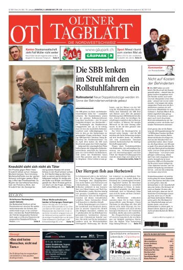 Oltner Tagblatt, vom: Dienstag, 8. Januar 2013 - Forschungsstelle ...