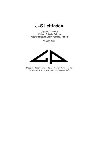 J+S Leitfaden - Pfadfinderkorps Glockenhof