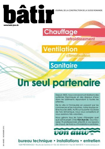 bâtir pratique - Le journal romand de la construction