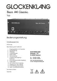 GL Bass Art Classic Top Bedienungsanleitung - glockenklang