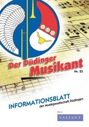 Düdinger Musikant nr. 25 - Musikgesellschaft Düdingen
