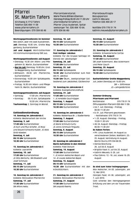 Pfarrblatt Juli 2010 (pdf 8 mb)