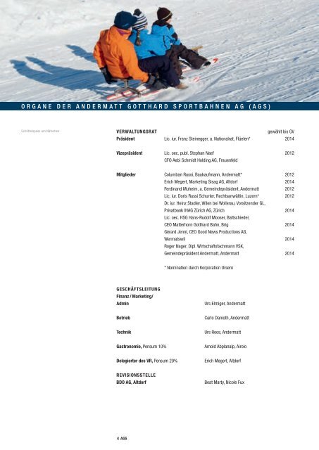 Geschäftsbericht 2011/2012 - Andermatt
