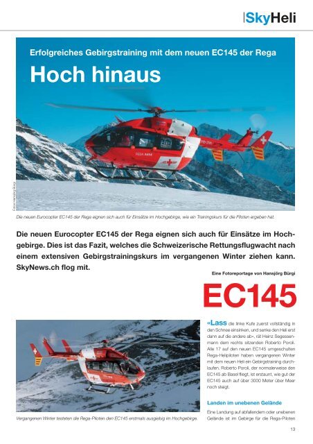 Rega – EC145 im Gebirge - SkyNews.ch