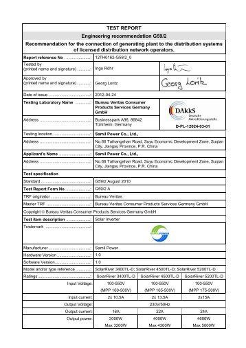 TEST REPORT - Segen