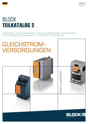 GLEICHSTROM- VERSORGUNGEN BLOCK TeilKaTalog 2