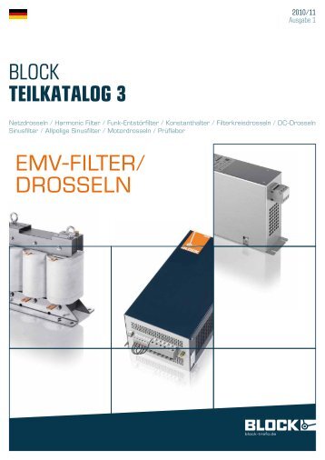 BLOCK TEILKATALOG 3 EMV-FILTER/ DROSSELN