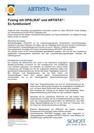 Fusing mit OPALIKA® und ARTISTA